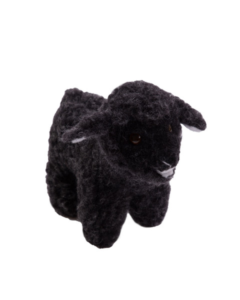 Schwarzes Schaf aus Schafwolle